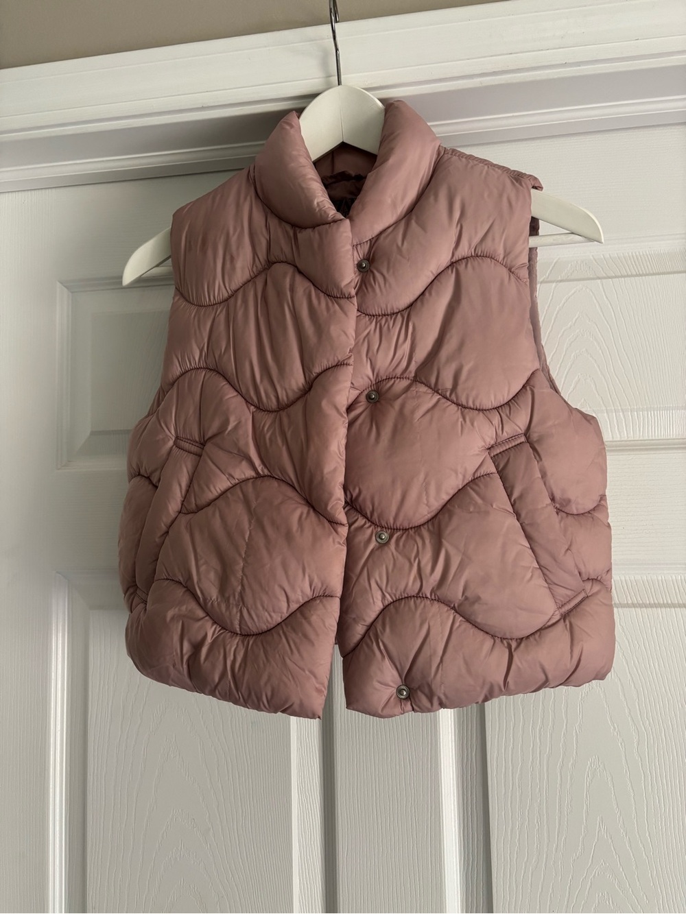 Girls Pink Zara Quilted Puffer Vest 8-9